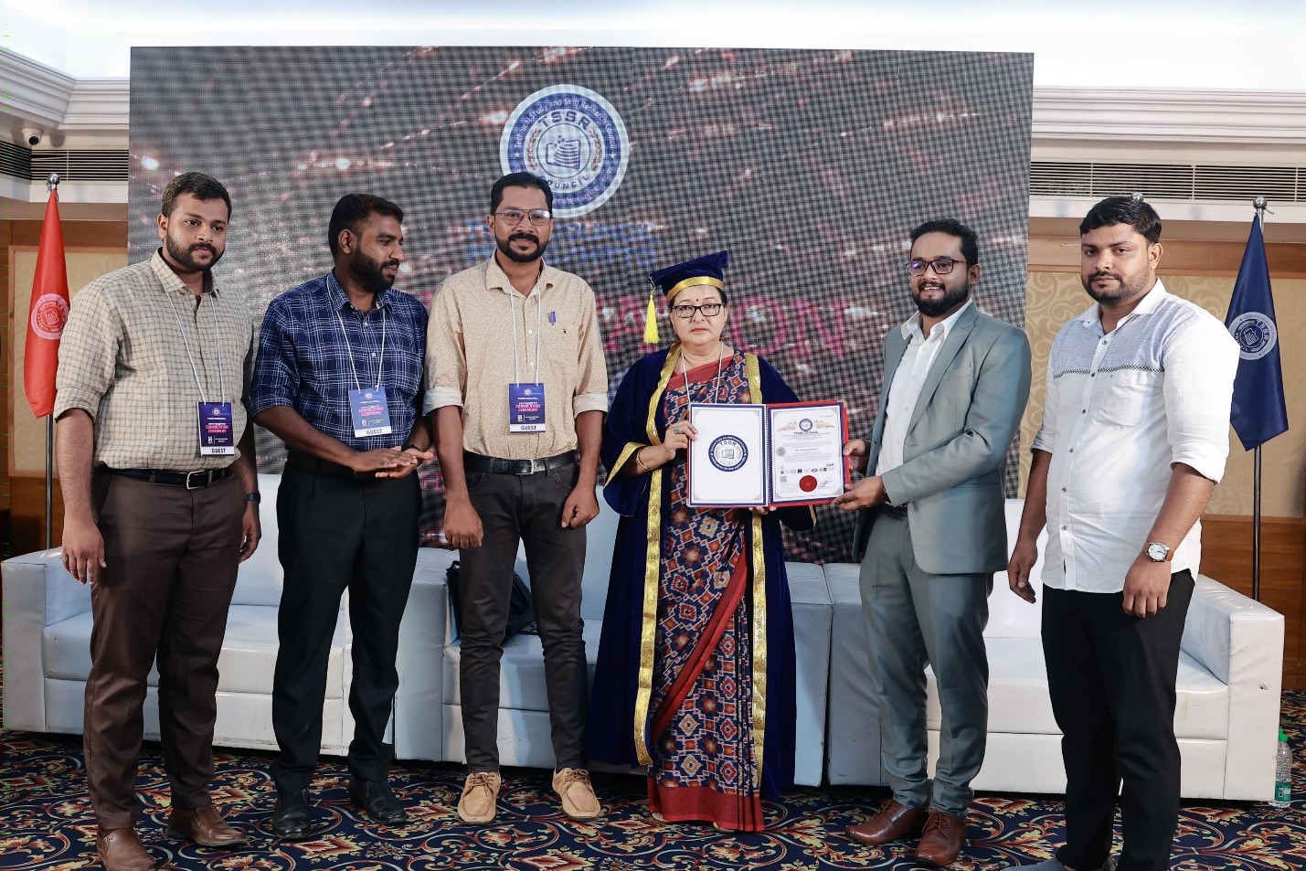 Sasmita Mohanty, Director of Sanjay Godhawath International School, Receives Prestigious Honorary Doctorate from TSSR Council for 30 Years of Educational Excellence